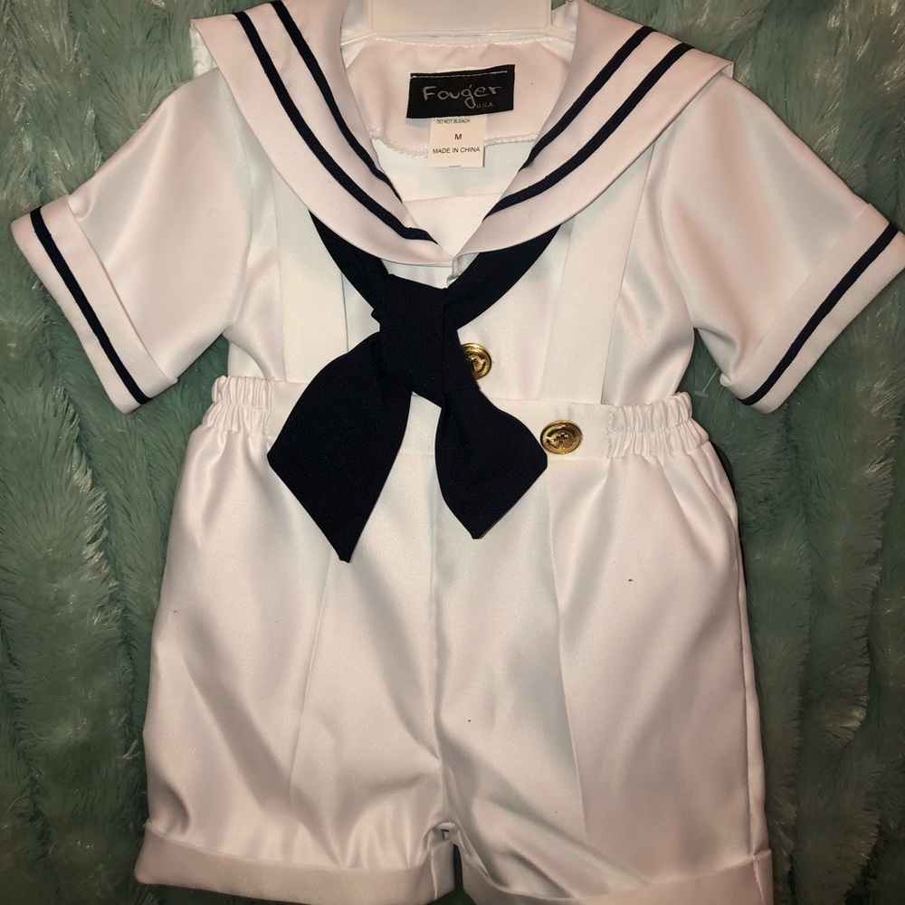 Baby boys sailor christening outfit